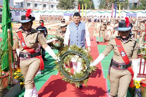 पुलिस स्मृति दिवस के अवसर पर सीएम धामी ने पुलिस लाईन में की चार घोषणाएं