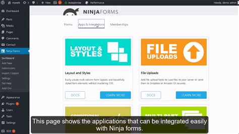 WordPress Plugins Ninja Forms YouTube