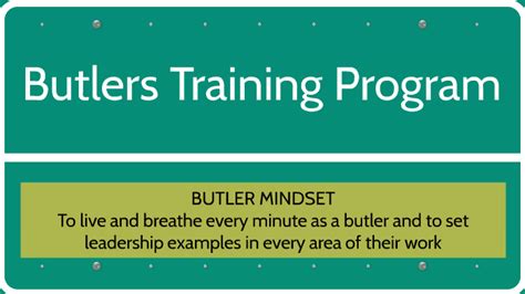 Butlers Training Program By Kiran Ghanekar