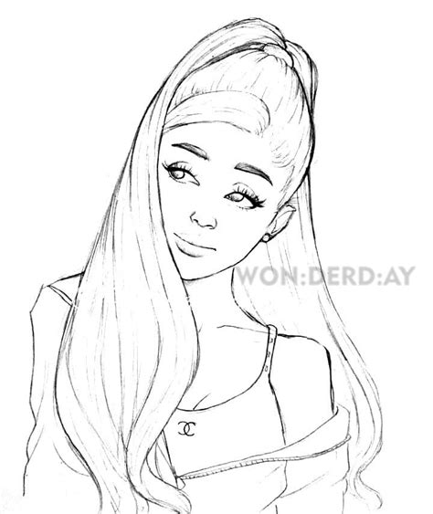 Disegni Da Colorare Ariana Grande Scarica E Stampa Gratuitamente