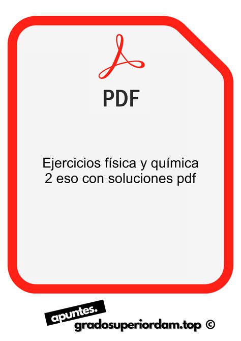 Ejercicios F Sica Y Qu Mica Eso Con Soluciones Pdf Mundoapuntes