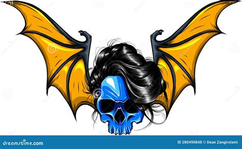 Skull With Wing Royalty Free Illustration CartoonDealer 12111234