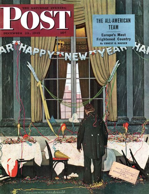 The Saturday Evening Post December Cover Art By Norman Rockwell