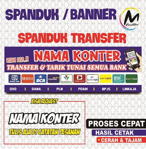 Spanduk Transfer Banner Konter Ukuran 300x100 Cm Lazada Indonesia