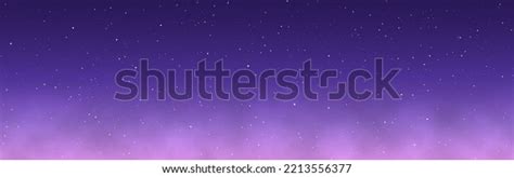 Purple Clouds Night Sky Stars Fantasy Stock Vector (Royalty Free ...