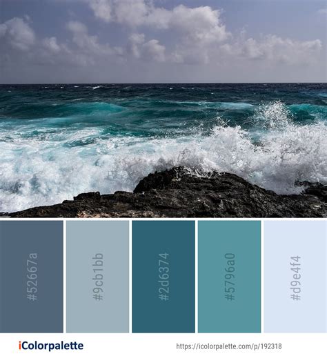 Color Palette Ideas from Sea Ocean Wave Image | iColorpalette