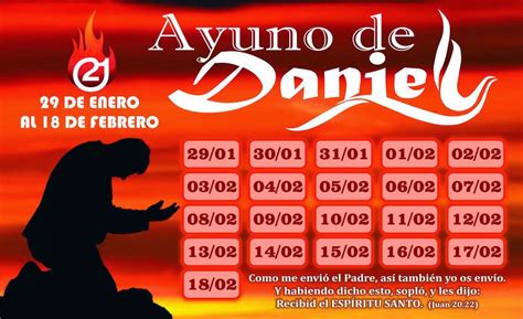 Tarjeta Para El Ayuno De Daniel Pastor Miguel De Sousa