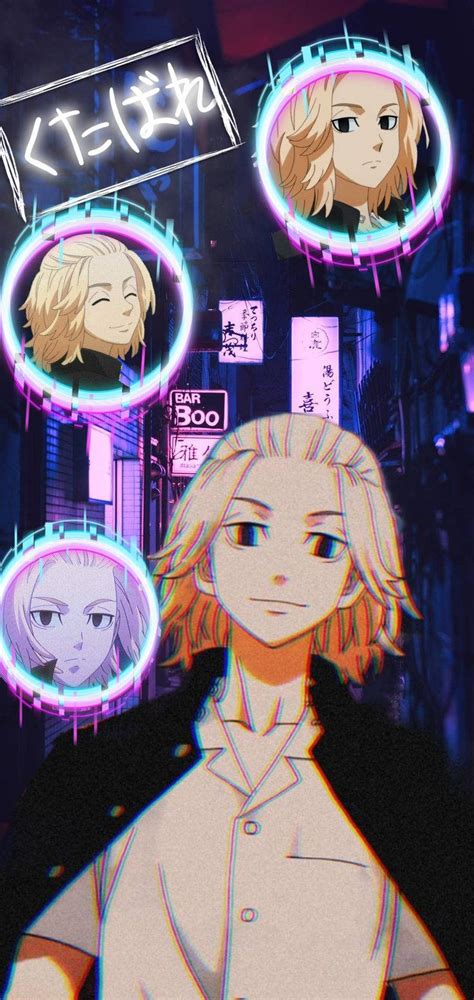 Download Neon Tokyo Revengers Aesthetic Mikey Wallpaper