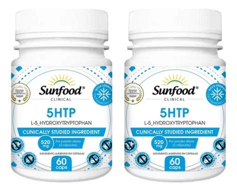 Kit 2 Un 5 Htp 520mg 60 Capsulas Sunfood Clinical