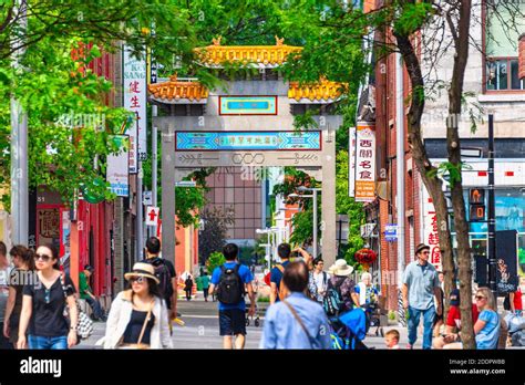 People In Chinatown Montreal Canada Stock Photo Alamy
