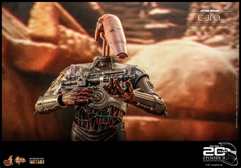 Hot Toys星際大戰二部曲複製人全面進攻C PO 比例收藏級人偶 可換上 B 戰鬥機器人頭雕朝絕地開槍