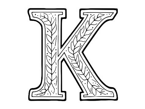 Letter K Coloring Adventure Coloring Page