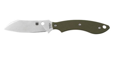 Spyderco Stok Drop Point Fb50gpod Od Green G10 Fixed Knife Sjoerd Stok