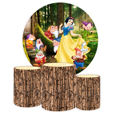 Trio De Capas Para Cilindros Painel Redondo Branca De Neve 1 50m