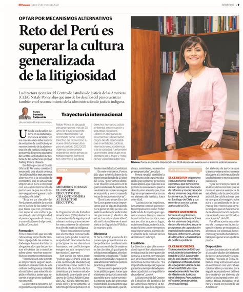 “reto Del Perú Es Superar La Cultura Generalizada De La Litigiosidad”