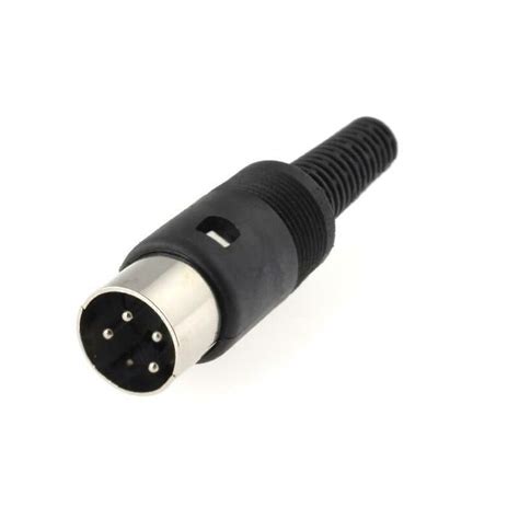 Conector DIN Macho 4pin Recto Para Soldar