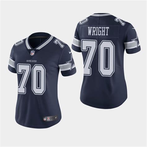 Womens Dallas Cowboys 70 Rayfield Wright Navy Stitched Jersey