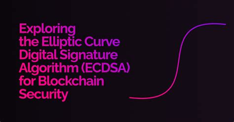 Exploring the Elliptic Curve Digital Signature Algorithm (ECDSA) for ...