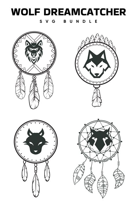 Wolf Dreamcatcher Svg Files Masterbundles