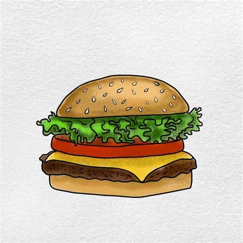 23 Easy Burger Drawing Ideas Step By Step Guide Diy Crafts