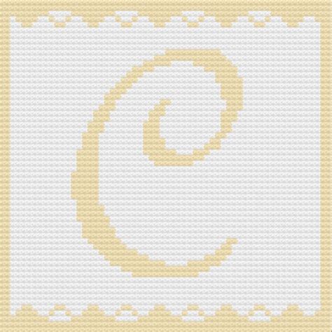 Letter Baby Blanket C2C Crochet Pattern Written Row Counts Etsy