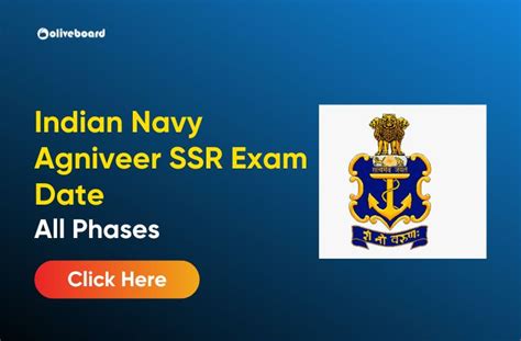 Indian Navy Agniveer Ssr Exam Date All Phases Dates