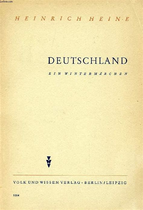 DEUTSCHLAND EIN WINTERMÄRCHEN von HEINE Heinrich bon Couverture