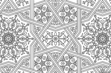 Uzbek Patterns Muslim Turkish Art Coloring Page Turkau