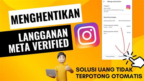 Cara Menghentikan Langganan Meta Verified Instagram Agar Uang Tidak Di