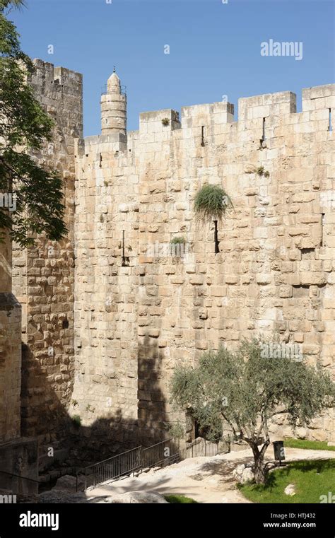 Ancient walls of the old city in Jerusalem Stock Photo - Alamy