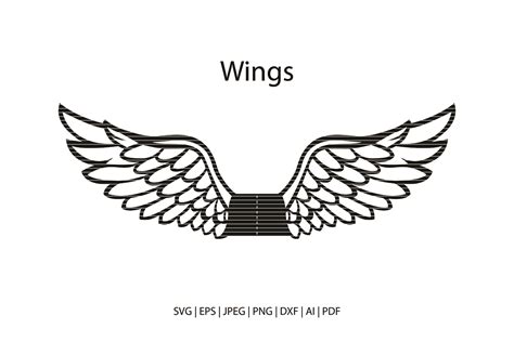 Angel Wings Cut File Graphic by MeshaArts · Creative Fabrica