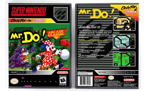 Gaming Relics Super Nintendo Vertical Style Mr Do