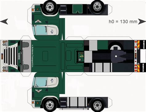 Papercraft Pickup Truck Template