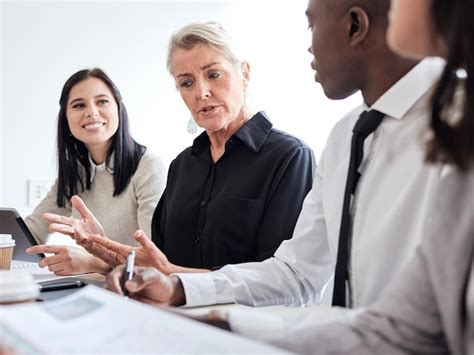 Premium Photo Female Leader Team Diversity And Discussion In Office