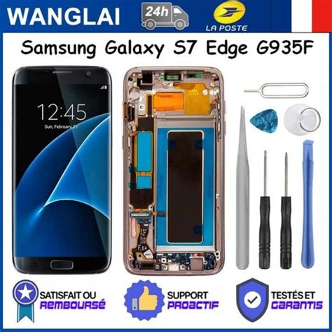 Vitre Tactile Cran Lcd Pour Samsung Galaxy S Edge G F Noir Kit