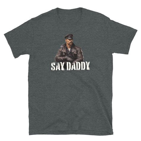 Vintage Say Daddy Camisa de cuero Daddy Gay LGBTQ Orgullo Cuero Daddy Gay Orgullo Etsy España