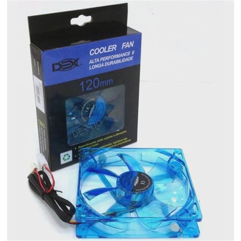 Cooler Fan Para Pc 12x12cm LED Azul DX 12L Dex Submarino