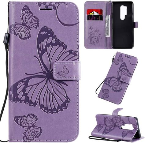 Tui Pour Oneplus Pro Pouces En Cuir Pu Design Papillon Relief