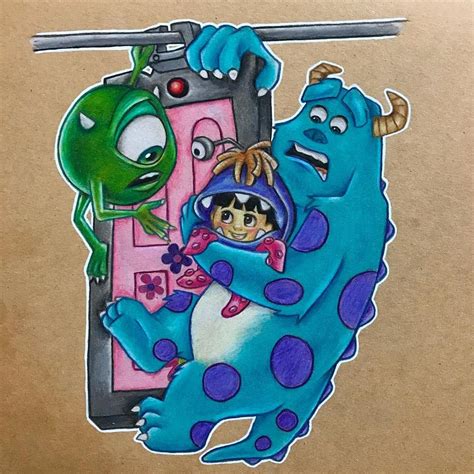 #monstersinc #sulley #mike #boo #disney#art#draw#drawing… monsters inc ...