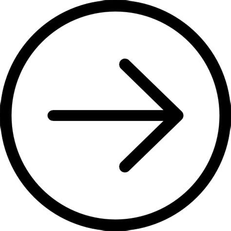 Arrow Right Circle User Interface Gesture Icons