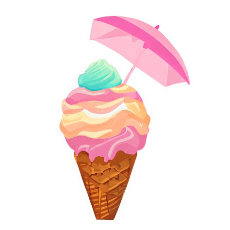 Summer Realistic Ice Cream Graphic · Creative Fabrica