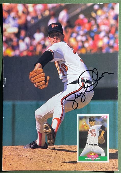 Gregg Olson Autographed X Photo Baltimore Orioles Ebay