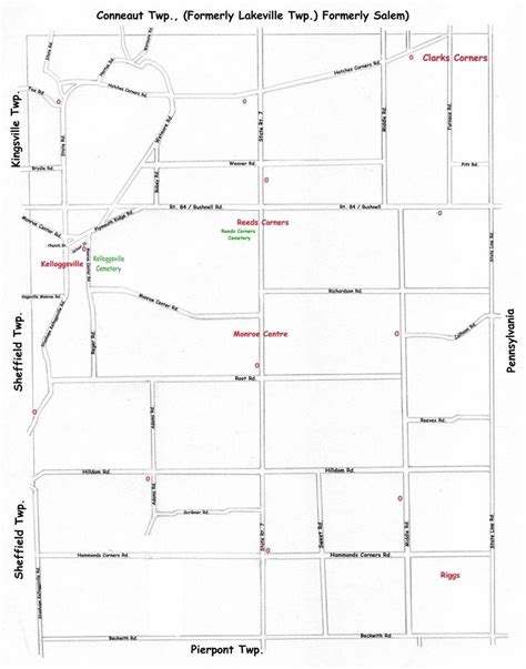 Monroe Twp. Map about 1870