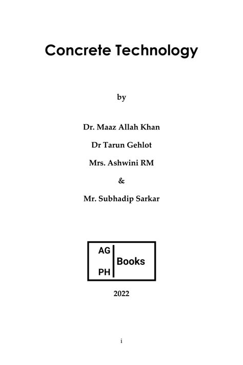 Pdf Concrete Technology