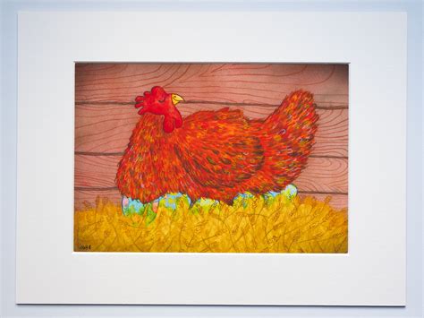 Mother Hen Print Signed Matt Buckingham Illustration