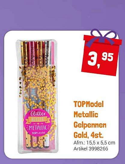 Top Model Metallic Gelpennen Gold 4st Aanbieding Bij Lobbes 1Folders Nl