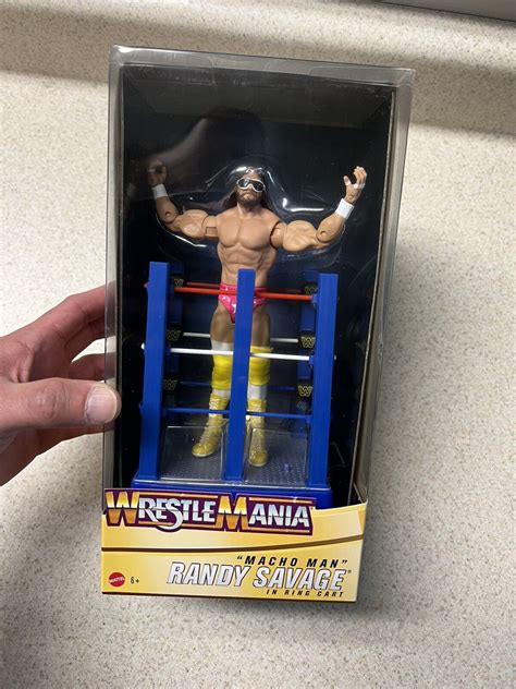 Wwe Macho Man Randy Savage Action Figure Wrestlemania Ring Cart