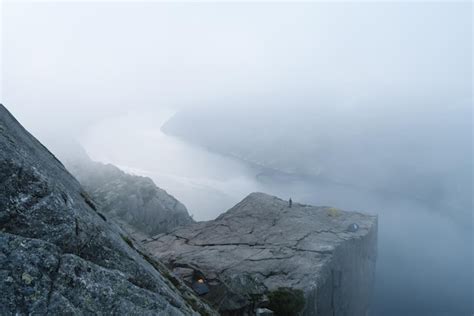 Premium Photo | Cliff preikestolen norway