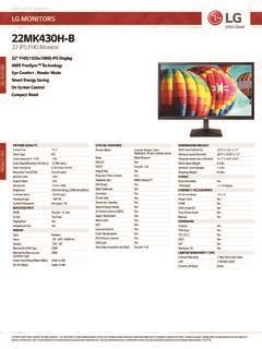 22MK430H-B - LG Electronics / 22mk430h-b-lg-electronics.pdf / PDF4PRO