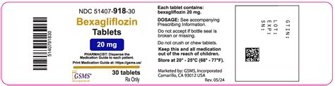 Bexagliflozin Golden State Medical Supply Inc Fda Package Insert